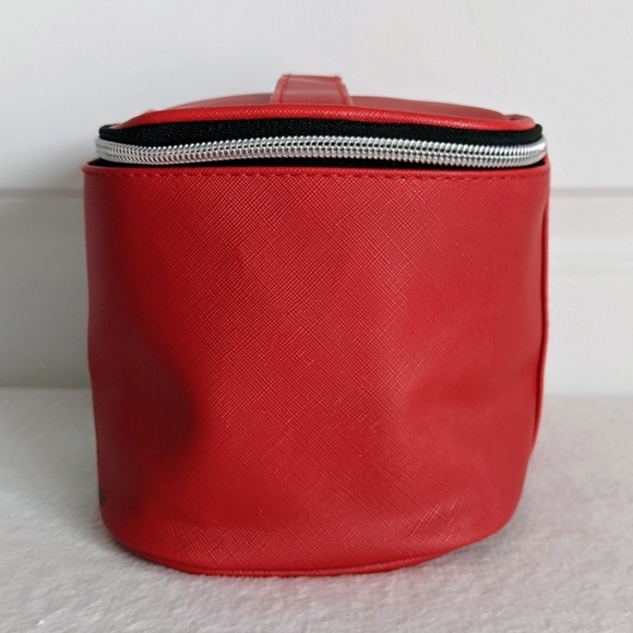 marc tetro Westie Cosmetic Case Bag Extra Large PVC Saffiano Red NWT - Picture 8 of 13